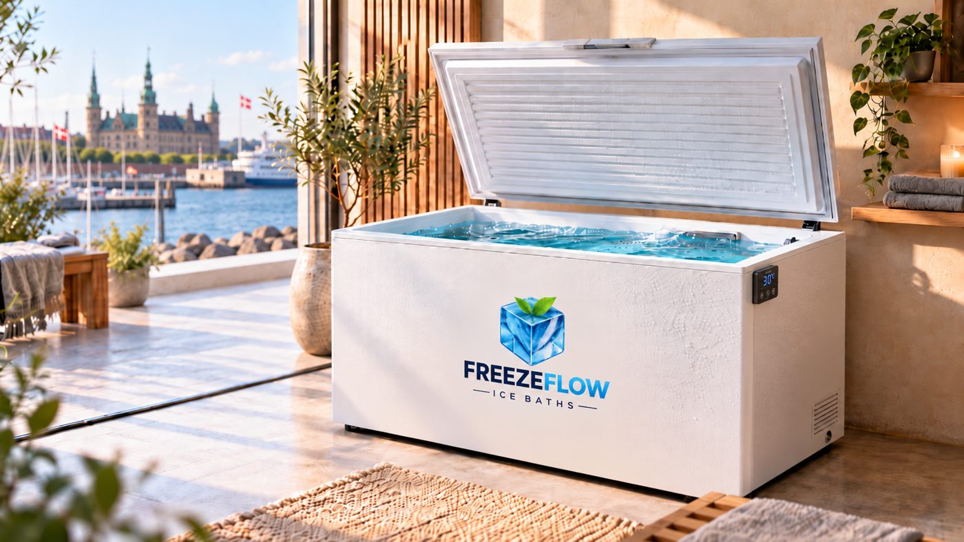 Færdigt FreezeFlow-isbad med vand i, klar til brug